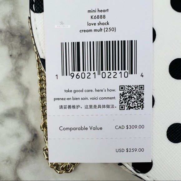 Kate Spade Love Shack Mini Heart Polka Dot Crossbody - Picture 8 of 8